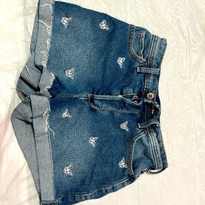 butterfly high rise mom shorts **never worn